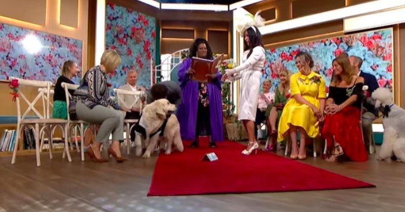 Bröllopet live-sändes i talkshowen. Bildkälla: ITV Bröllopet live-sändes i talkshowen. Bildkälla: ITV